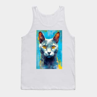 Cat Russian Blue Tank Top